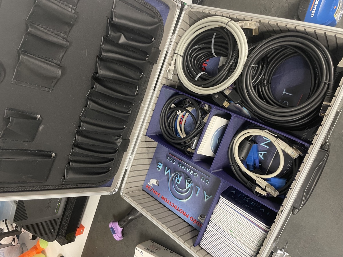 Calage sur mesure pour une valise de matériel